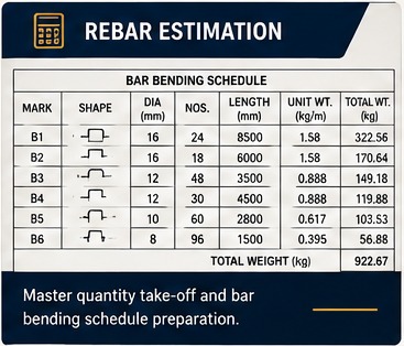 Rebar estimation training at APT Structural Campus